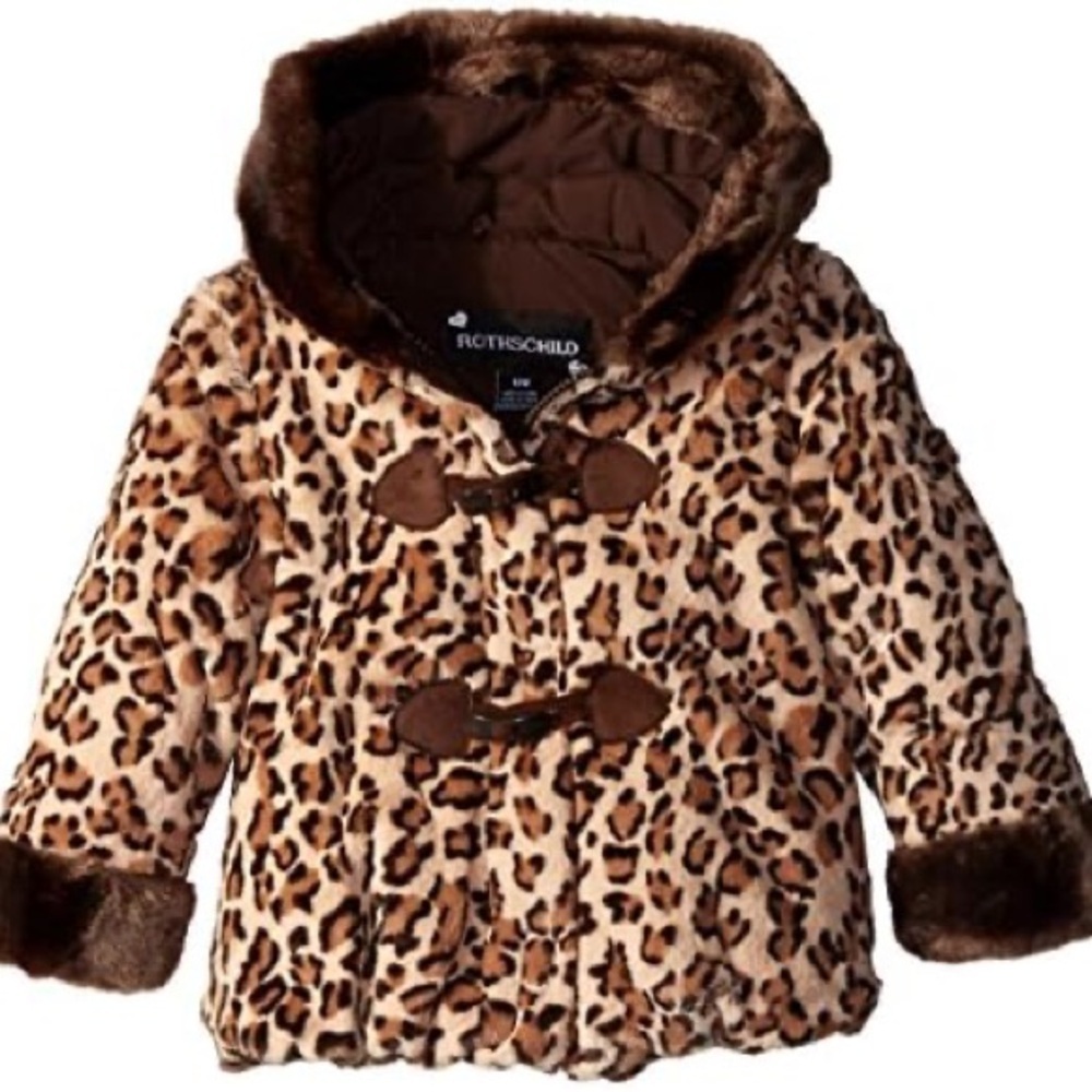 Rothschild Girls Printed faux Fur Coat size 6X